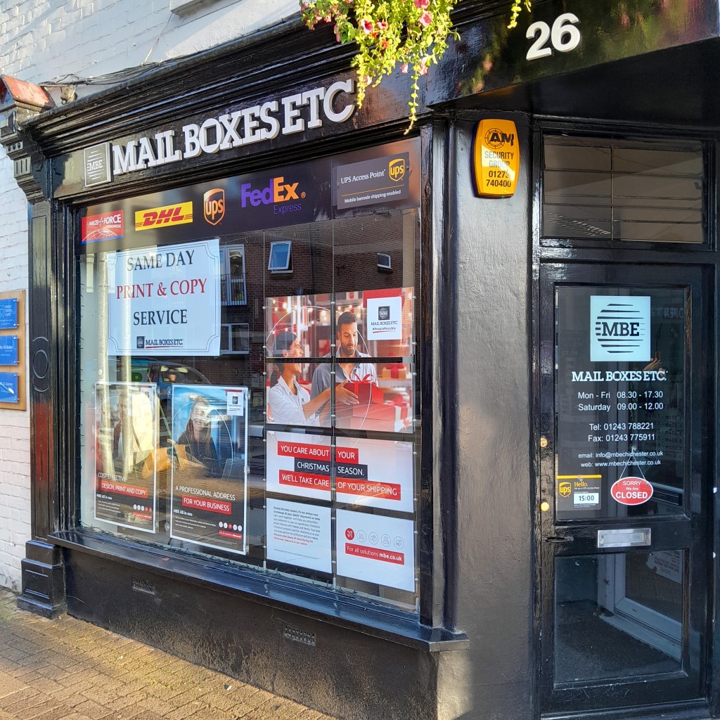 MBE Chichester view of the store from outside